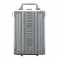 Preview: 14" Aluminium Vertical Briefcase Platin - Dein Aluminium Koffer vertikal für stilvolle Geschäftsreisen