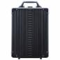 Preview: 16" Aluminum Vertical Briefcase Onyx - The spacious vertical aluminum suitcase for professional demands