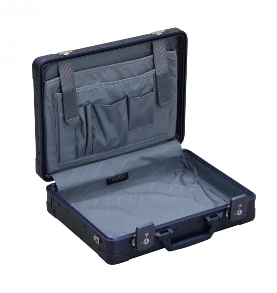 ALEON "Attaché Laptop Case, 30 cm - Sapphire -" - High-quality Aluminum Briefcase for 15" Laptop