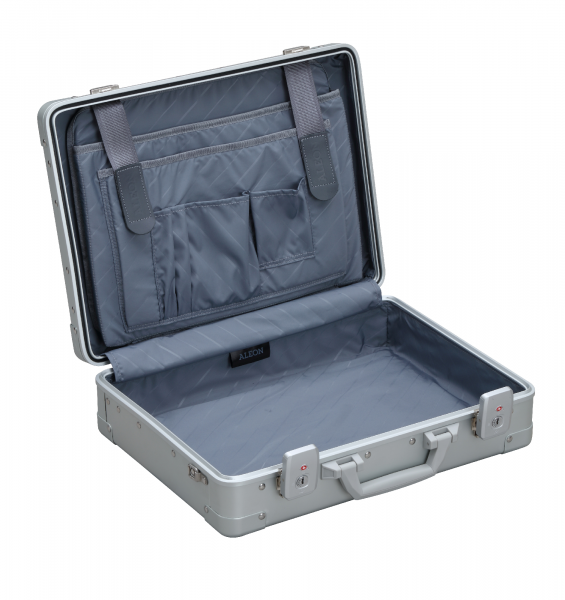 ALEON "Attaché Laptop Case, 33 cm - Platinum -" - High-quality Aluminum Briefcase for 17" Laptop