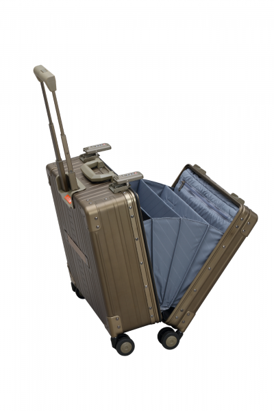 ALEON '17" Deluxe Business Case, 45 cm' - Bronze - Premium Aluminum Business & Laptop Trolley