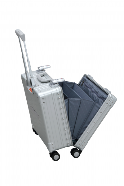 ALEON '17" Deluxe Business Case, 45 cm' - Platinum - Premium Aluminum Business & Laptop Suitcase