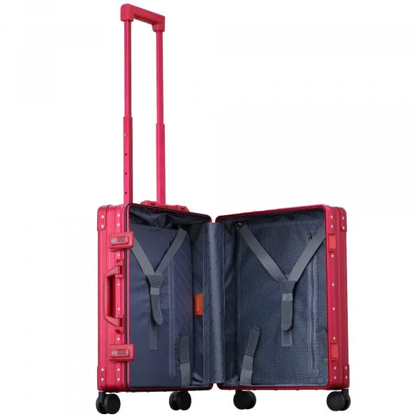 21" INTERNATIONAL CARRY-ON - Ruby - Stylish Aluminum Business Luggage