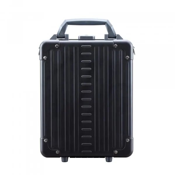 13" Aluminum Vertical Briefcase Onyx - The vertical aluminum suitcase for the modern business traveler