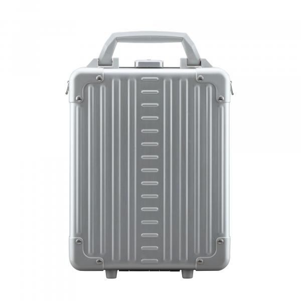 13" Aluminum Vertical Briefcase Platinum - The vertical aluminum suitcase in elegant platinum design