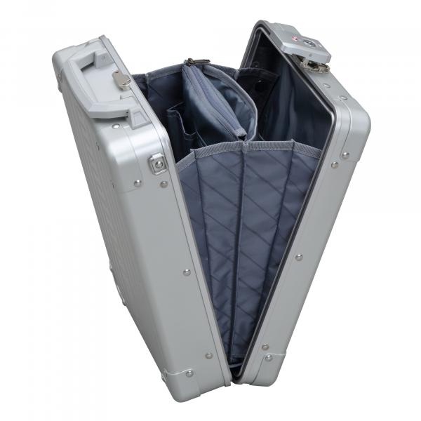 14" Aluminum Vertical Briefcase Platinum - Your vertical aluminum suitcase for stylish business travels