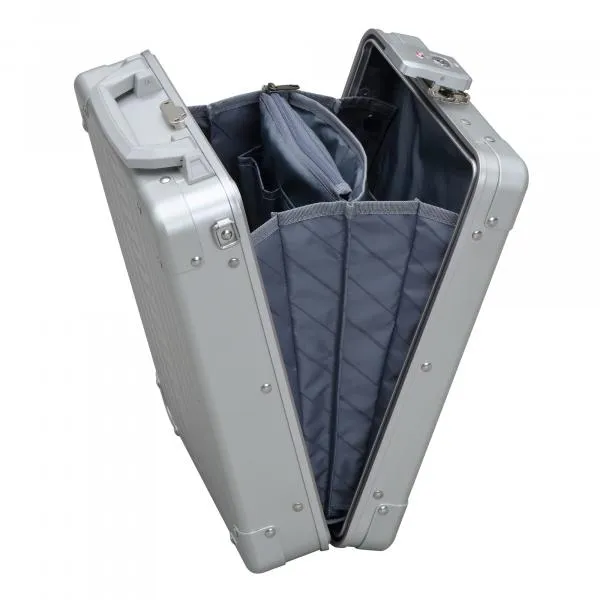 14" Aluminium Vertical Briefcase Platin - Dein Aluminium Koffer vertikal für stilvolle Geschäftsreisen