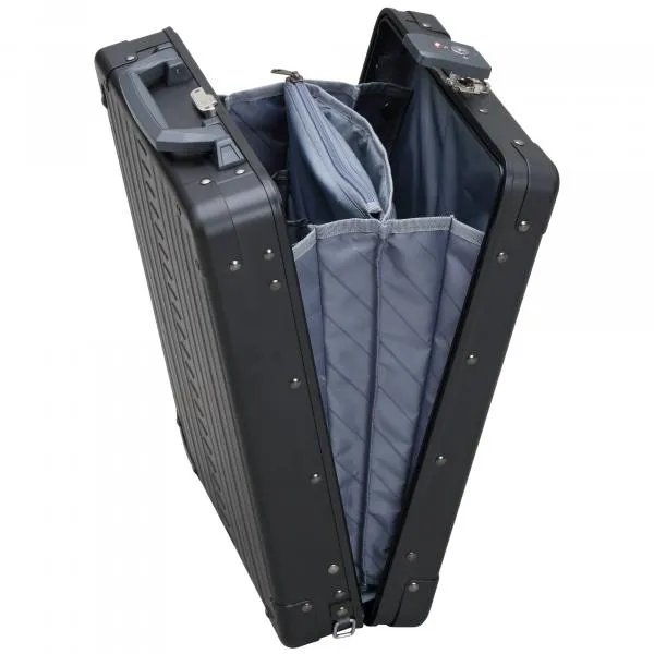 16" Aluminum Vertical Briefcase Onyx - The spacious vertical aluminum suitcase for professional demands