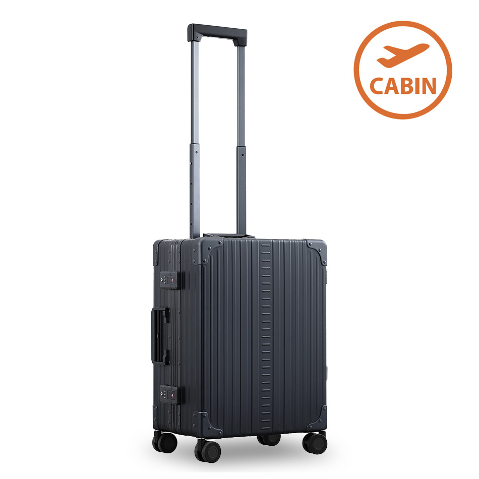 Halliburton - Trolley rigido formato cabina in alluminio 4 ruote 55 cm Continental