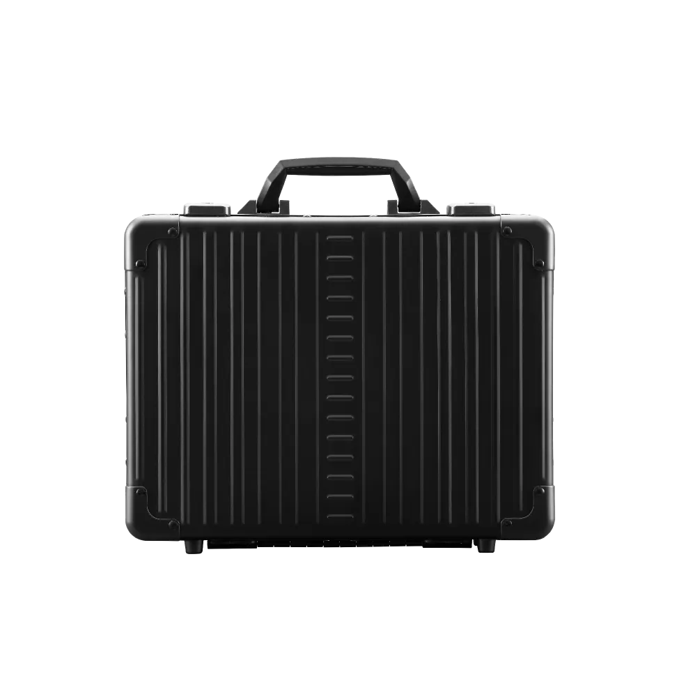 ALEON "15" Attaché Laptop Case, 30 cm - Onyx -" - Hochwertiger Aluminium Notebook- & Aktenkoffer