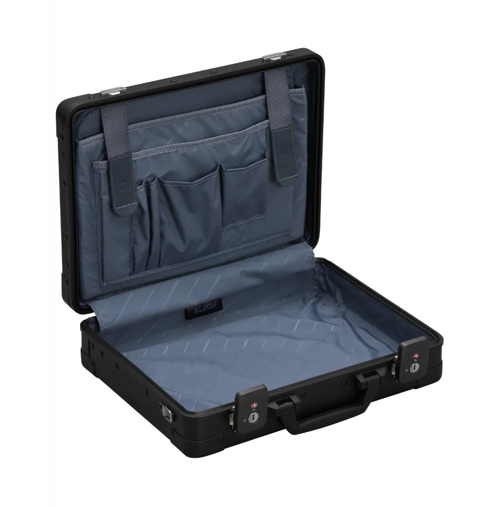 ALEON "Attaché Laptop Case, 30 cm - Onyx -" - High-quality Aluminum Briefcase for 15" Laptop