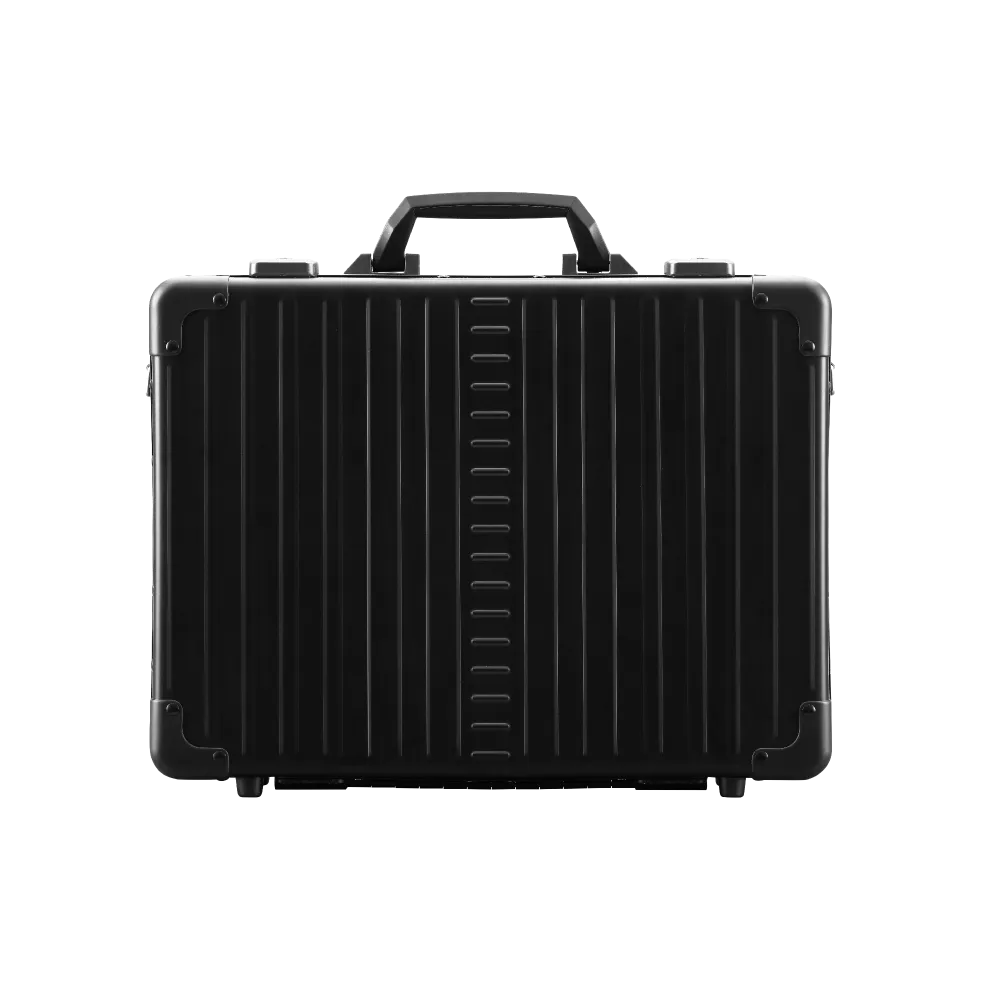 ALEON "17" Attaché Laptop Case, 33 cm - Onyx -" - Hochwertiger Aluminium Notebook- & Aktenkoffer