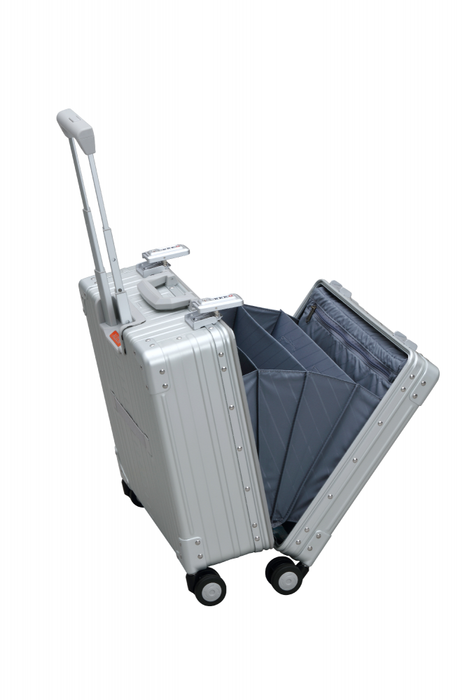 ALEON '17" Deluxe Business Case, 45 cm' - Platin - Premium Aluminum Business & Laptop Trolley