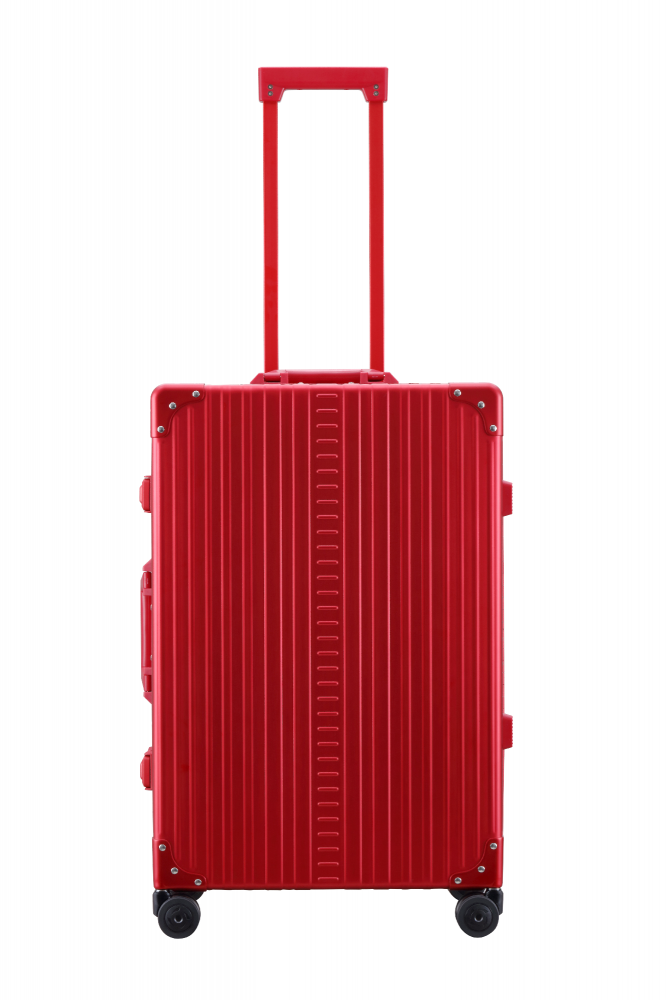 26" TRAVELER" - RUBIN - Der elegante Aluminium Reisekoffer für luxuriöse Abenteuer und stilvolles Reisen