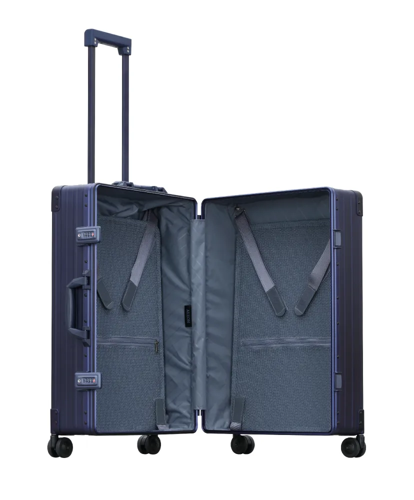 26" TRAVELER" - SAPHIR - Der elegante Aluminium Reisekoffer für luxuriöse Abenteuer und stilvolles Reisen