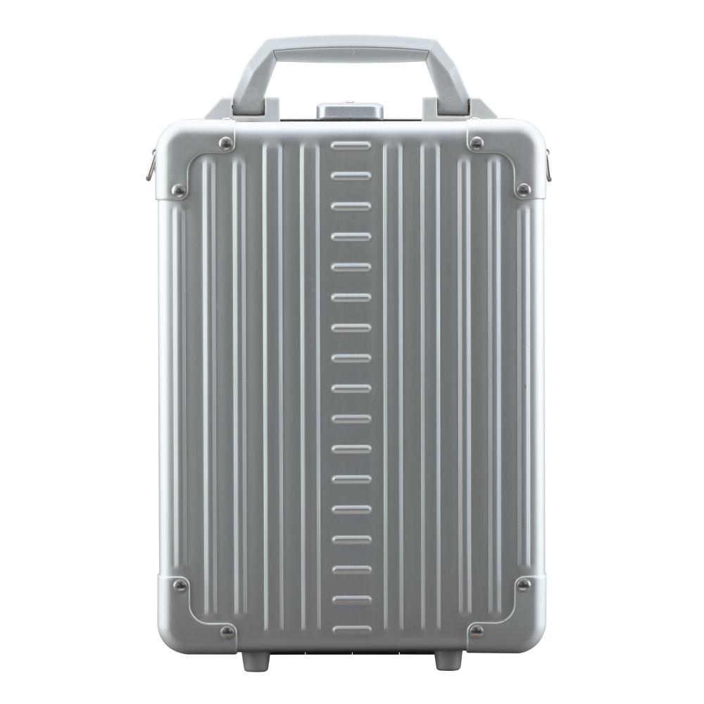 14" Aluminum Vertical Briefcase Platinum - Your vertical aluminum suitcase for stylish business travels
