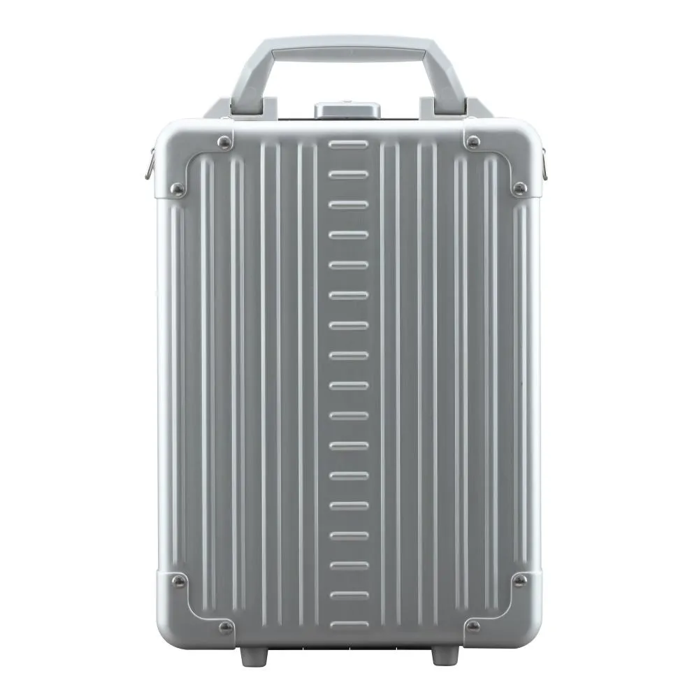 14" Aluminum Vertical Briefcase Platinum - Your vertical aluminum suitcase for stylish business travels