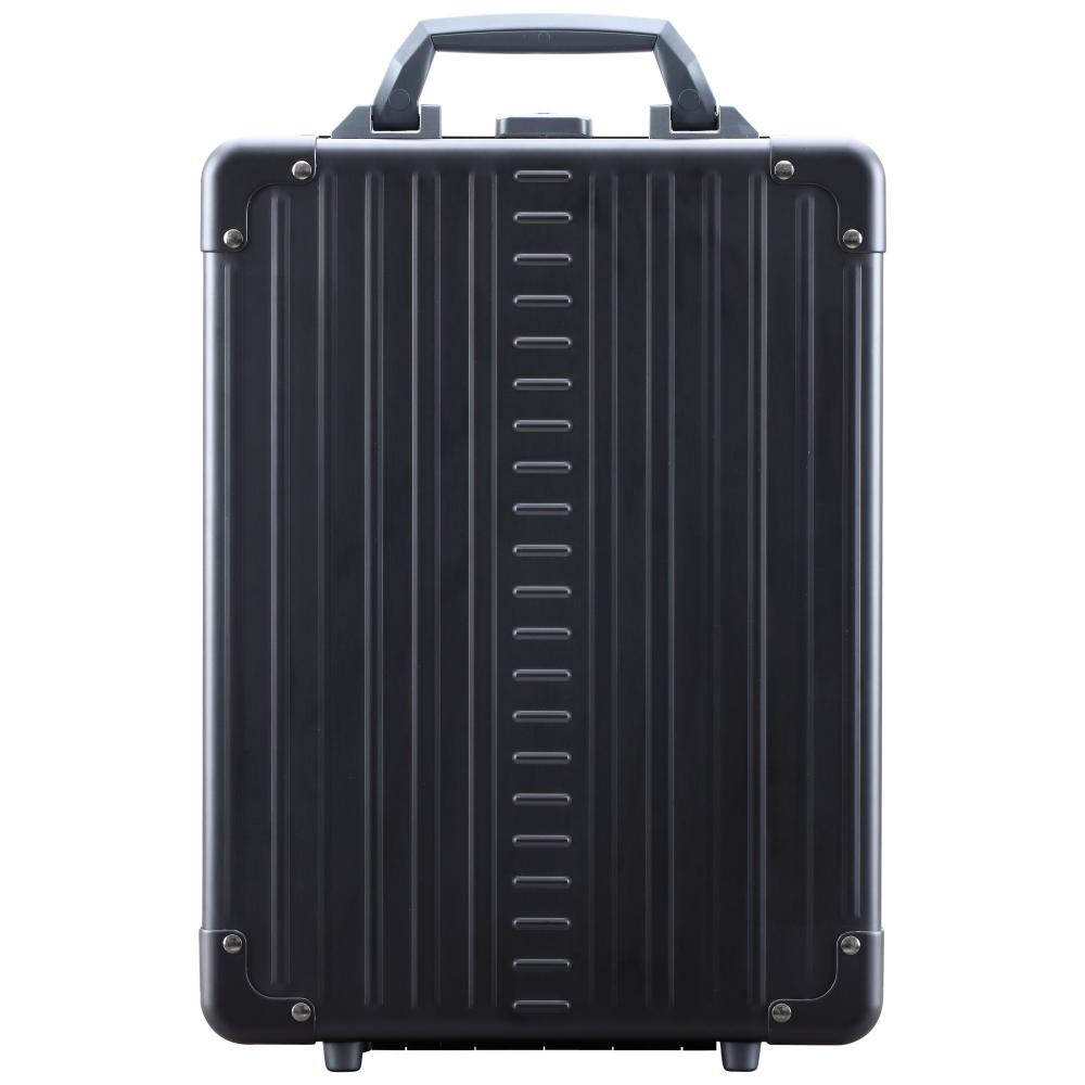 16" Aluminum Vertical Briefcase Onyx - The spacious vertical aluminum suitcase for professional demands